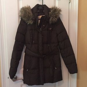 Dark brown Hollister Puffer Jacket